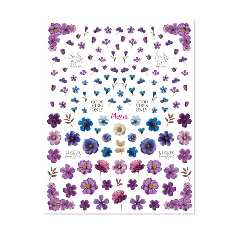 Moyra Vizes matrica válogatás No. 17 Dried flowers Purple