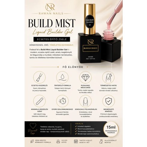 Build Mist 01 – Ecsetes Liquid Builder Gel 15 ml